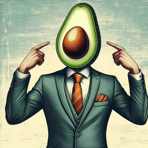 site avocado head man